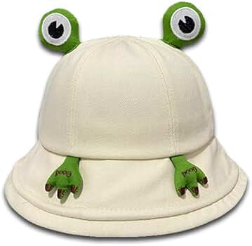 QOOEQPQY Unisex Cute Cartoon Frog Eyes Fisherman Hat